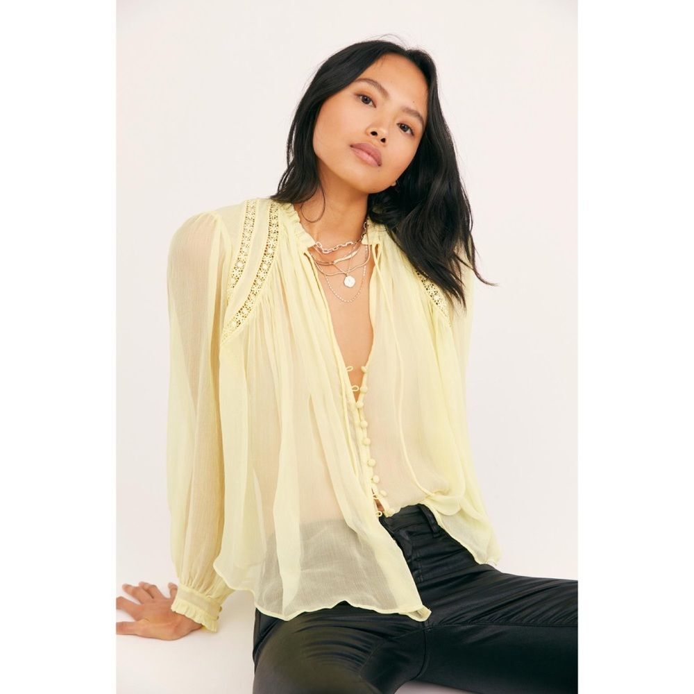 Free People Long Live Love Buttondown Blouse